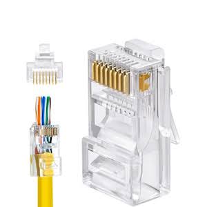 سوکت شبکه CAT6 UTP میان گذر (بسته 100 عددی)